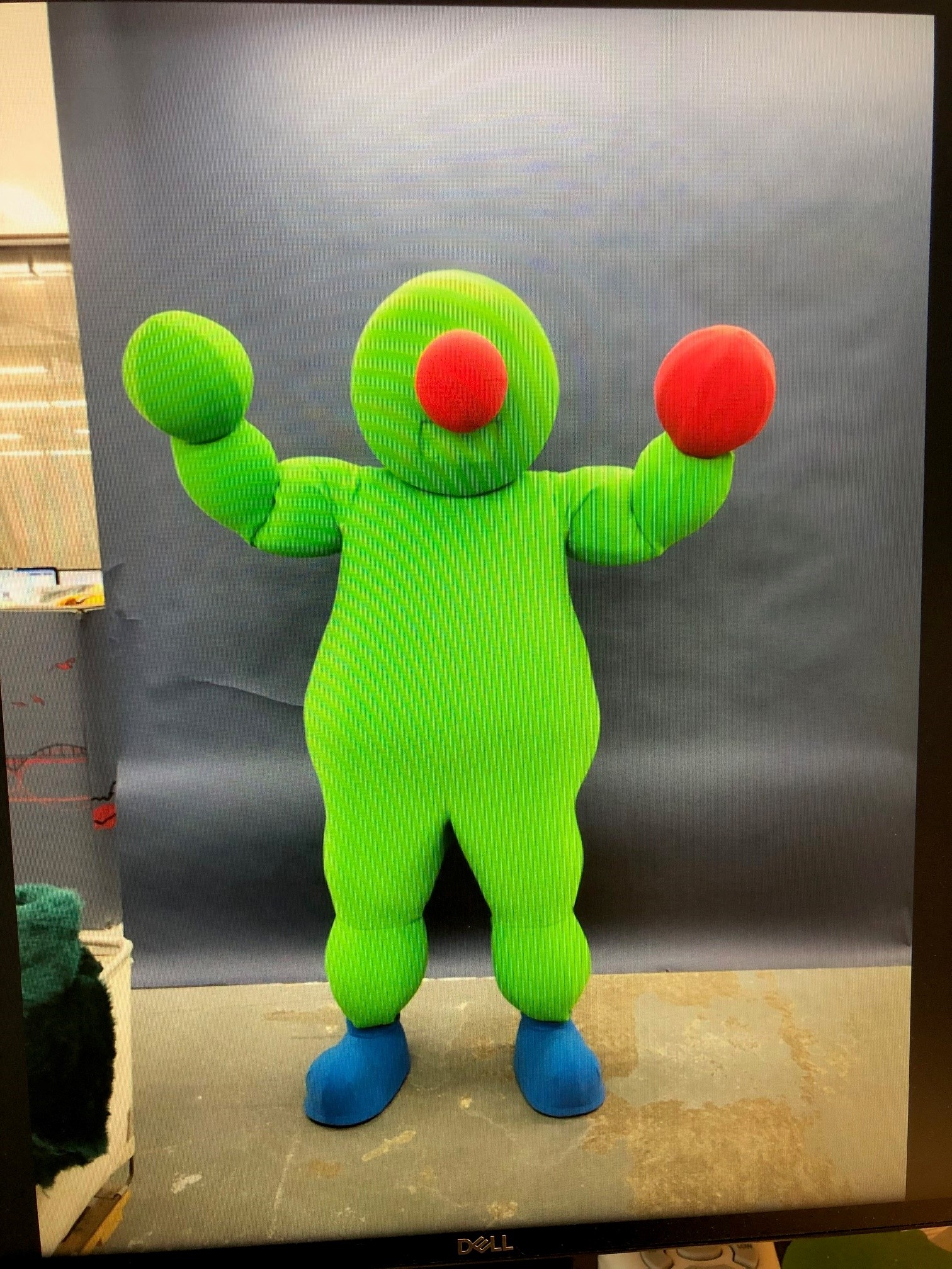 Green cartoon doll clothing mascot customization
